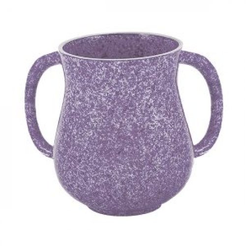 Faux Marble Netilat Yadayim Wash Cup, Purple - Yair Emanuel