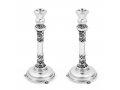 Filigree Decorated Sterling Silver Shabbat Candlesticks