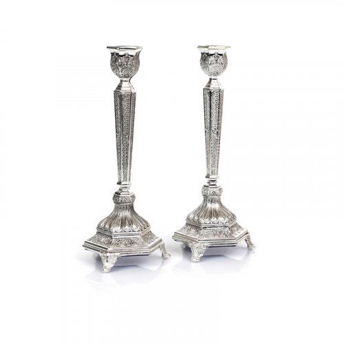 Filigree Silver Plate Candlesticks