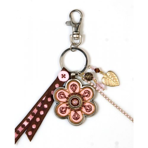 Flower Key Ring in Pink by Ester Shahaf