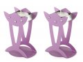 Flower Shaped Raised Candle Holders - Violet BY Shraga Landesman