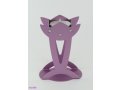 Flower Shaped Raised Candle Holders - Violet BY Shraga Landesman