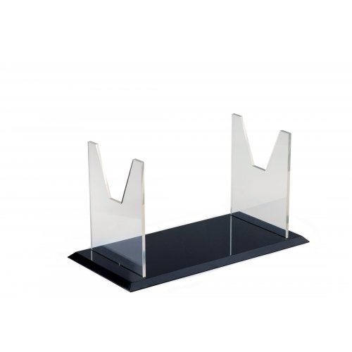 Folding Yemenite Kudu Horn Stand - Acrylic with Plastic Base for Horns 24