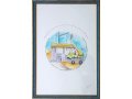 Framed Calligraphy Wall Art by Yehudit - Building the Third Beit Hamikdash