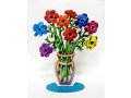 Free Standing Double Sided Flower Sculpture  Poppies Small by David Gerstein