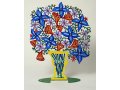 Free Standing Double Sided Flower Vase Sculpture - Bell Bouquet by David Gerstein