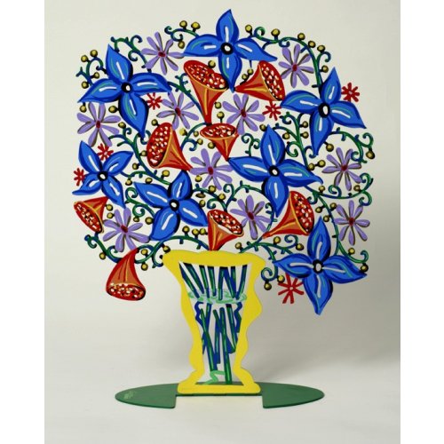 Free Standing Double Sided Flower Vase Sculpture - Bell Bouquet by David Gerstein