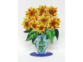 Free Standing Double Sided Flower Vase Sculpture - Sunflower by David Gerstein