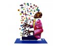 Free Standing Double Sided Music Sculpture - Piano Player by David Gerstein