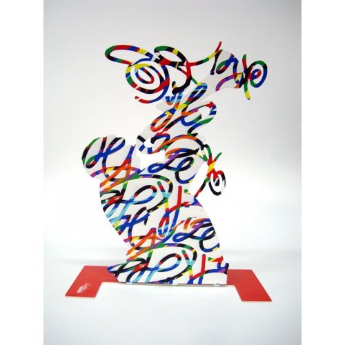 Free Standing Double Sided Music Sculpture - Trumpet Player by David Gerstein