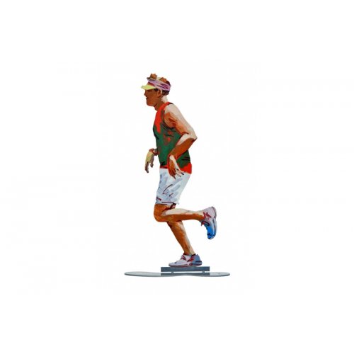 Free Standing Double Sided Sculpture, Jogger in the Park - David Gerstein