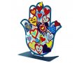 Free Standing Hamsa Sculpture, Hearts and Verses of Love - Dorit Judaica