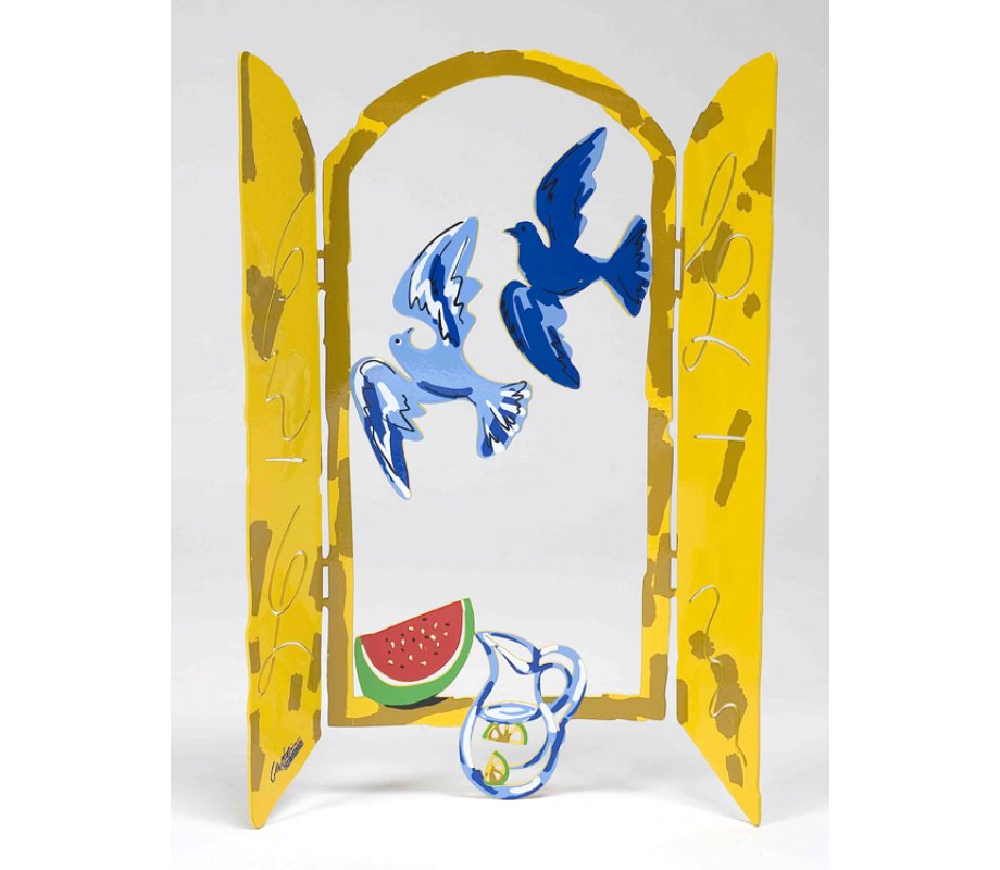 Free Standing Open Window Sculpture Summer - Water Melon by David Gerstein