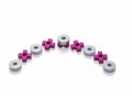 Fuchsia Tic Tac Toe Hanukkah Menorah - Laura Cowan