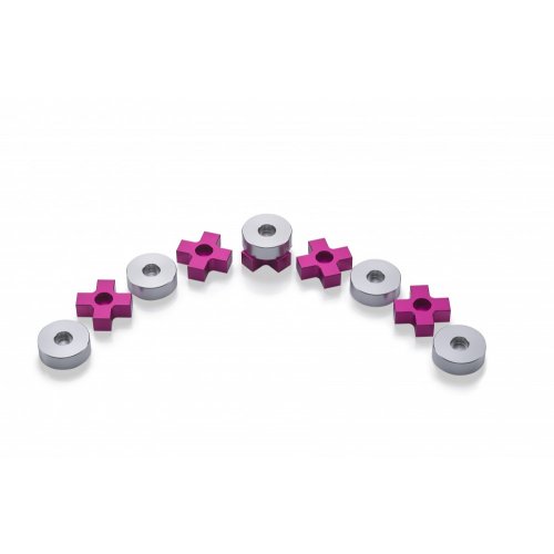 Fuchsia Tic Tac Toe Hanukkah Menorah - Laura Cowan