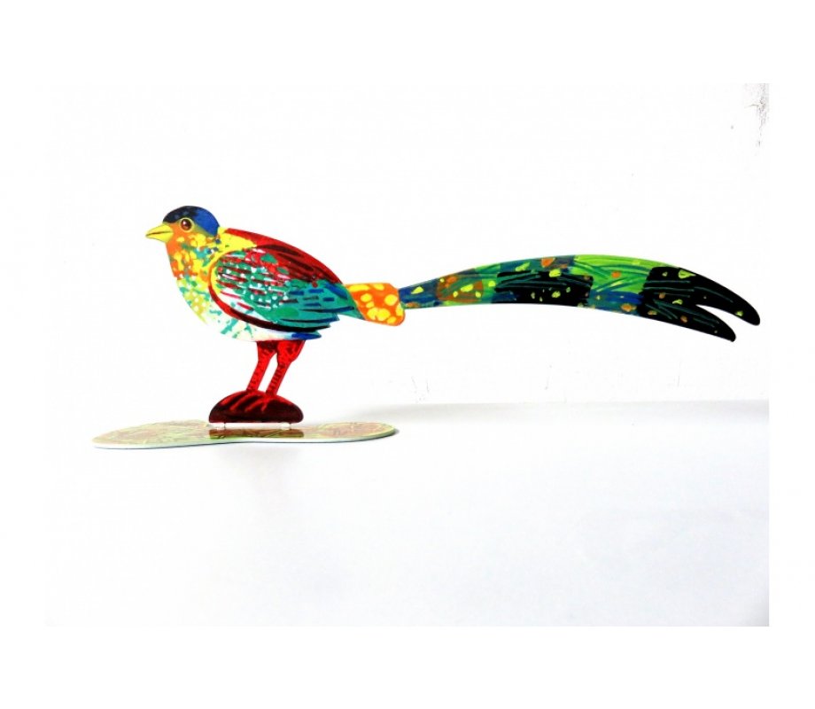 Generous Bird Free Standing Double Sided Steel Sculpture - David Gerstein