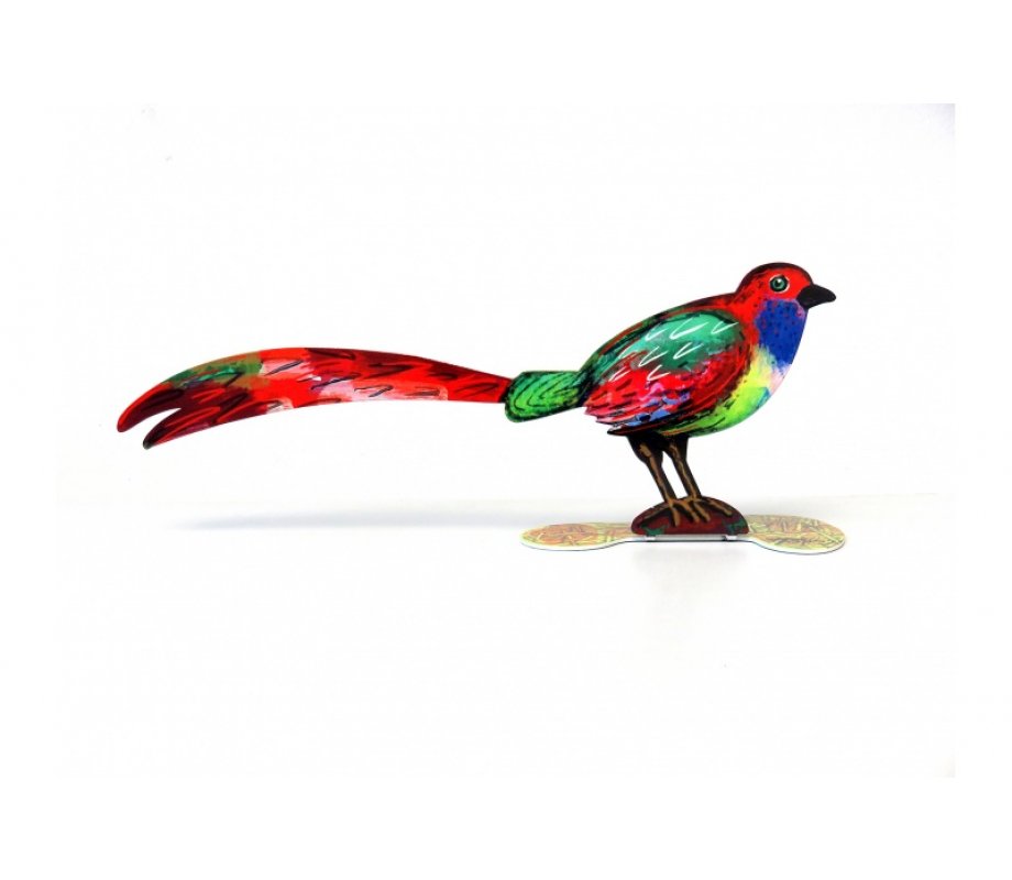 Generous Bird Free Standing Double Sided Steel Sculpture - David Gerstein