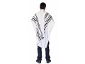 Gilboa Light Weight Wool Prayer Shawl Tallit by Talitnia - Black Stripes