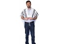 Gilboa Light Weight Wool Prayer Shawl Tallit by Talitnia - Black Stripes