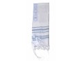 Gilboa Light Weight Wool Prayer Shawl Tallit by Talitnia - Light Blue Strips