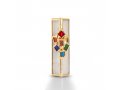 Glass and Metal Israel Museum Mezuzah Case - Colorful Cluster