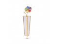Glass and Metal Israel Museum Mezuzah Case - Colorful Flower