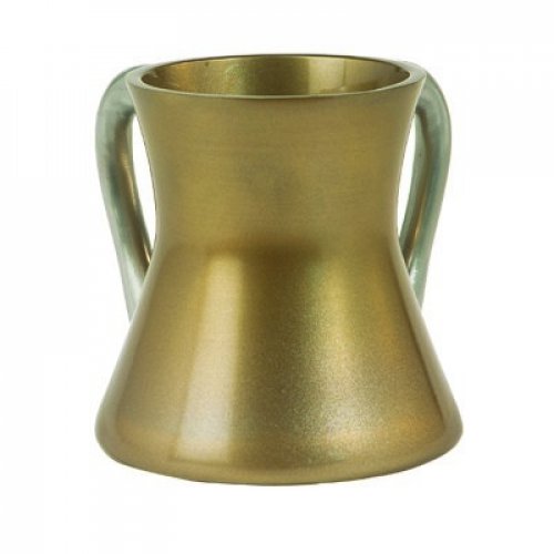 Gleaming Gold Aluminum Small Hourglass Wash Cup - Yair Emanuel