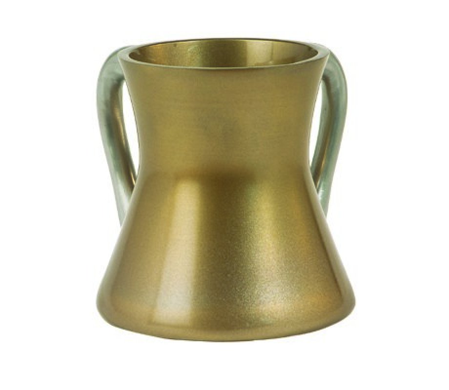 Gleaming Gold Aluminum Small Hourglass Wash Cup - Yair Emanuel