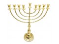 Gleaming Gold Colored Hanukkah Menorah, Extra Large - 22 Inches