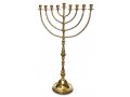 Gleaming Gold Hanukkah Menorah Traditional Design, Extra Large - 36 Inches