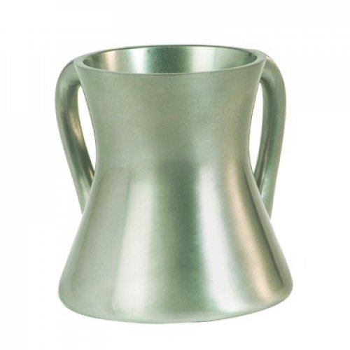Gleaming Silver Aluminum Small Hourglass Wash Cup - Yair Emanuel