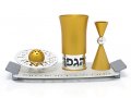 Gold Aluminum Havdalah Set by Agayof