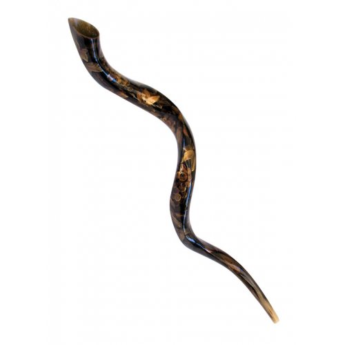 Gold Grapevine Hand Painted Yemenite Shofar