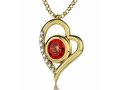 Gold Plate Fairy Heart Necklace by Nano