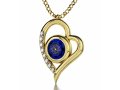 Gold Plate I Love You Colorful Heart Swarovski Necklace by Nano