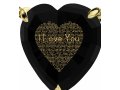 Gold Plate I Love You Heart Swarovski Necklace by Nano