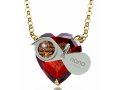 Gold Plate I Love You Heart Swarovski Necklace by Nano