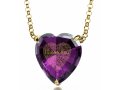 Gold Plate I Love You Heart Swarovski Necklace by Nano