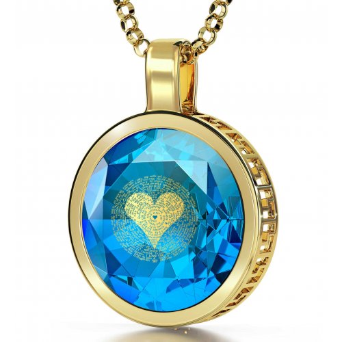 Gold Plate Nano I Love You Pendant