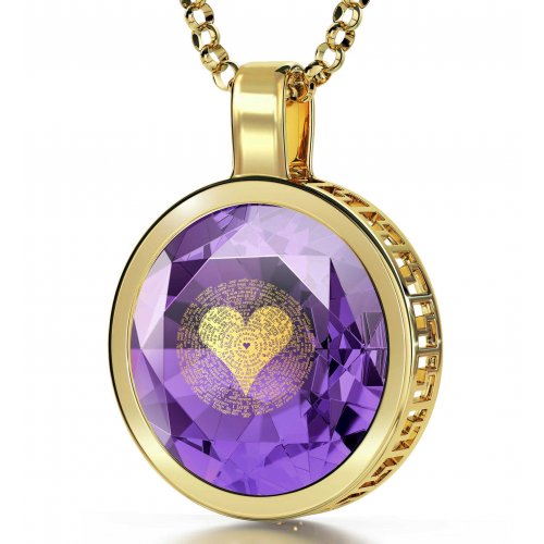 Gold Plate Nano I Love You Pendant