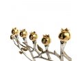 Golden Pomegranate Tree Aluminum Chanukah Menorah - Yair Emanuel