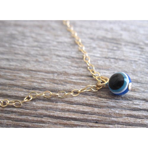 Gold-filled Anklet with Bead that Wards off the Evil Eye by Gal Cohen