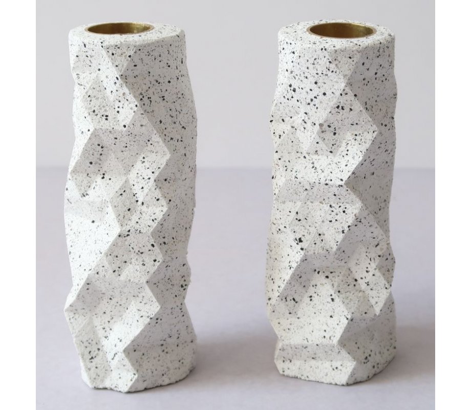 Graciela Noemi Handcrafted Origami Shabbat Candlesticks