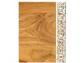 Grained Wood Challah Board with Decorative Metal Cutout Border - Yair Emanuel
