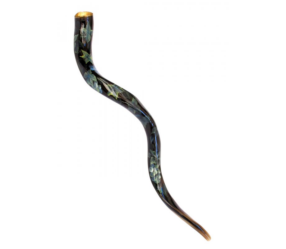 Grapevine Hand Painted Yemenite Shofar
