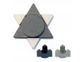 Gray Anodized Aluminum Travel Shabbat Candlesticks, Star of David - Avner Agayof