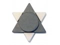 Gray Anodized Aluminum Travel Shabbat Candlesticks, Star of David - Avner Agayof