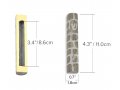 Gray and White Jerusalem Stone Mezuzah Case with Western Wall Image - 4.3