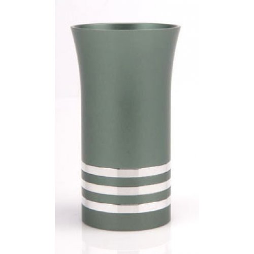 Green-Silver Kiddush Cup by Agayof