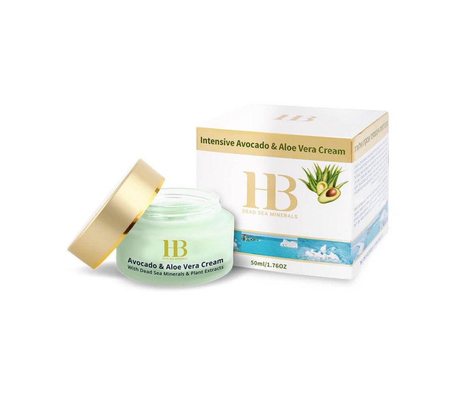 H&B Anti Aging Avocado and Aloe Vera Cream with Oils and Minerals from the Dead Sea